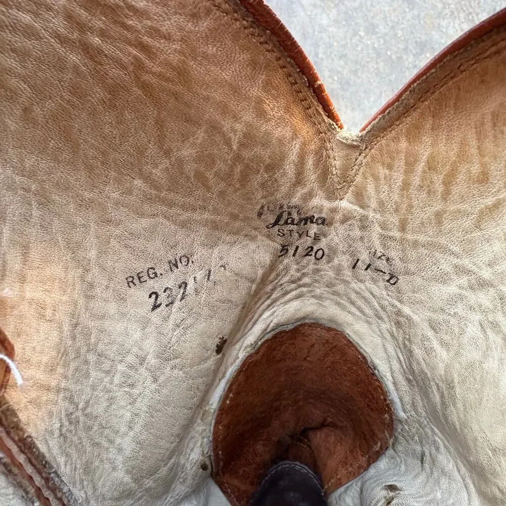 Vintage Tony‎ Lama Leather Cowboy Boots